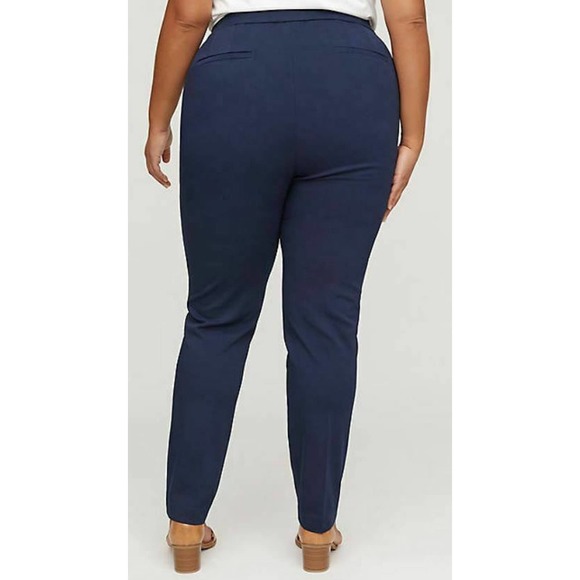 Catherines Universal Pant Straight Leg Navy Pants - Picture 2 of 2